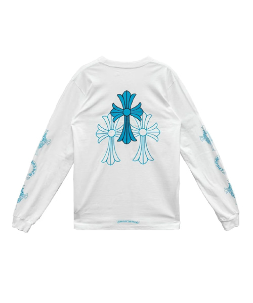 트리플 크로스 플로랄 롱 슬리브 티셔츠