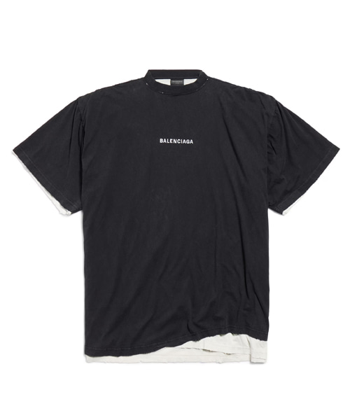 발렌시아가 백 더블 티셔츠