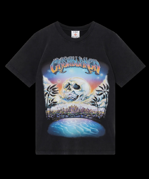 라 프레모니시옹 프린트 오가닉 코튼 저지 티셔츠