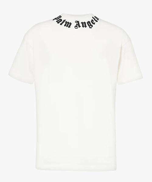 넥 로고 코튼 티셔츠