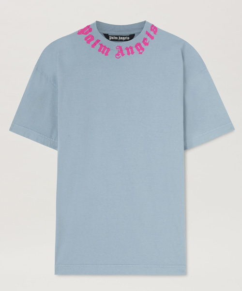 넥 로고 코튼 티셔츠