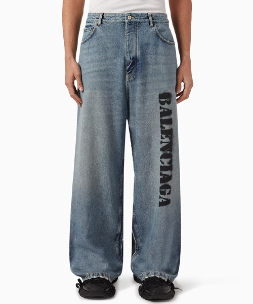 스텐실 테이프 배기 팬츠