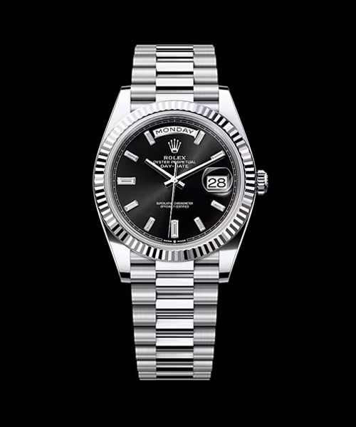 데이데이트 화이트 골드 블랙 40