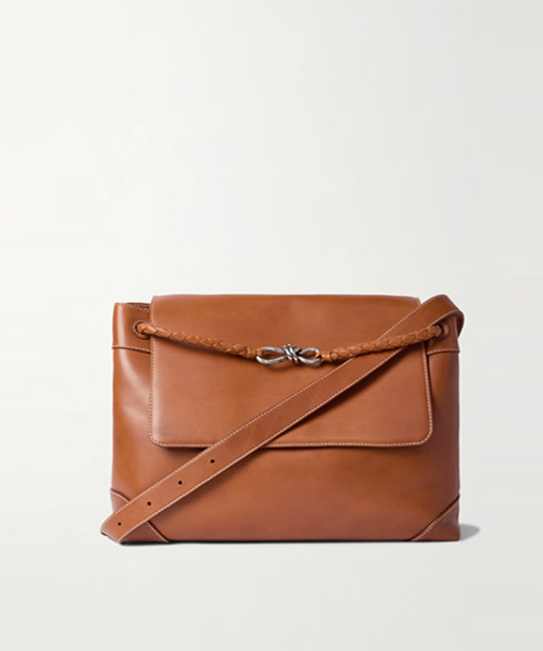 안디아모 인트레치아토 가죽 메신저 백