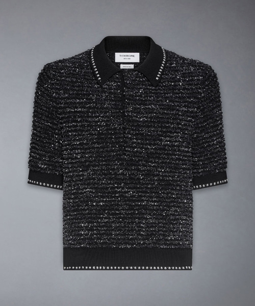 트위드 폴로 셔츠