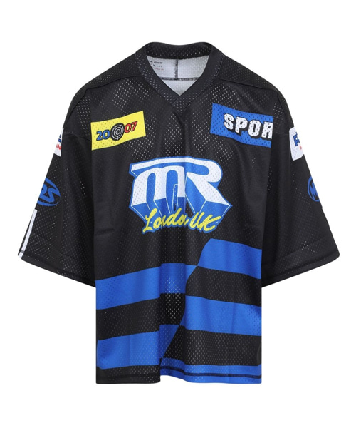 로고 프린트 풋볼 티셔츠