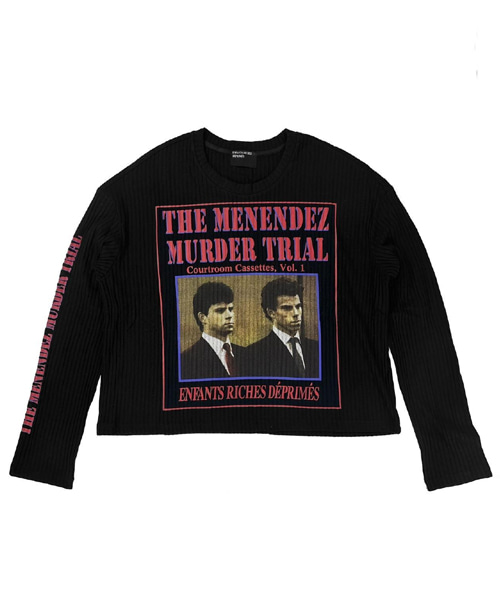 MURDER TRIAL 프린트 롱 슬리브 티셔츠