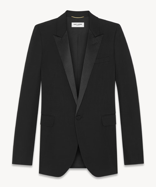 그랑 드 뿌드르 아이코닉 르 스모킹 싱글 브레스트 튜브 재킷