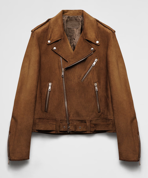 스웨이드 바이커 재킷