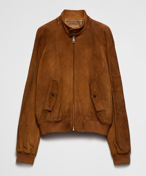 스웨이드 봄버 재킷