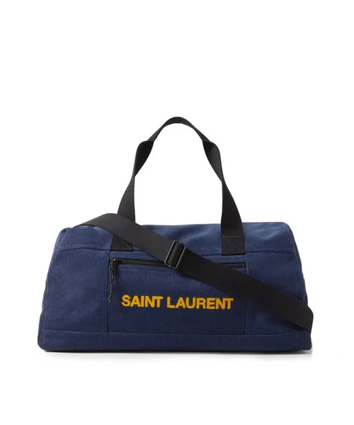 로고 코듀로이 더플백