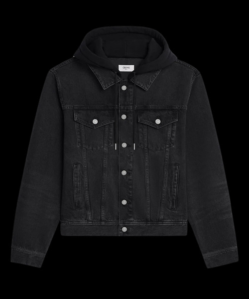 워시 데님 후드 트러커 자켓