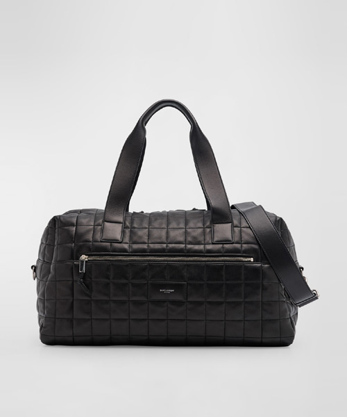 눅스 퀄티드 가죽 더플백