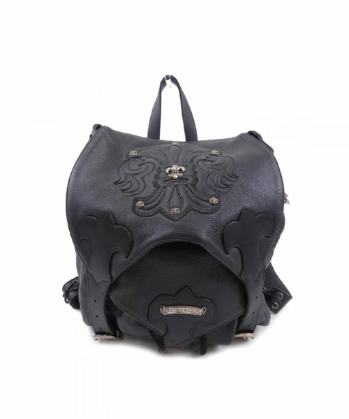 플레어 가죽 백팩