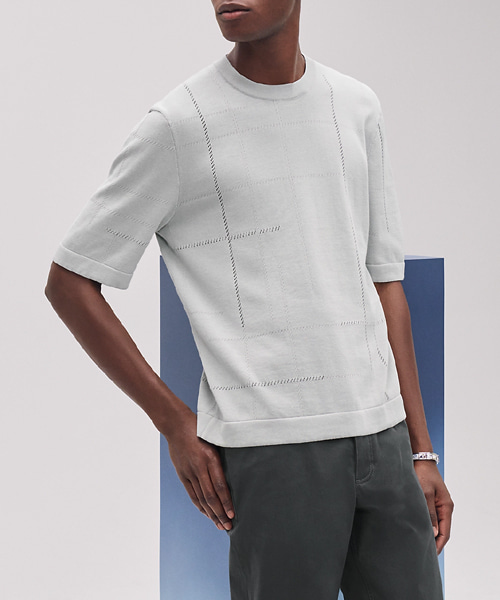 "JEU DE POINTS SELLIER" 크루넥 스웨터