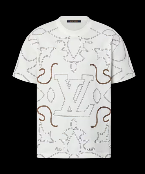 자수 코튼 티셔츠