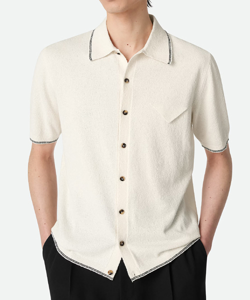 코튼 부클레 셔츠