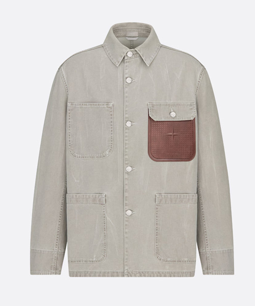 그레이 코튼 캔버스 재킷