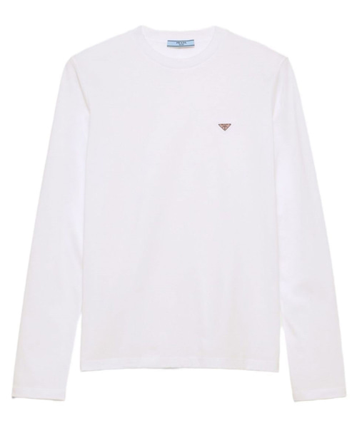 삼각 로고 패치 저지 티셔츠