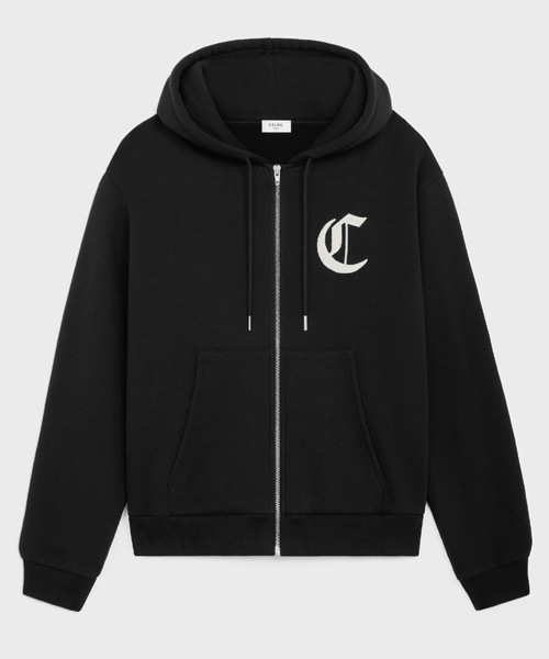 코튼 플리스 지퍼 후드 자켓