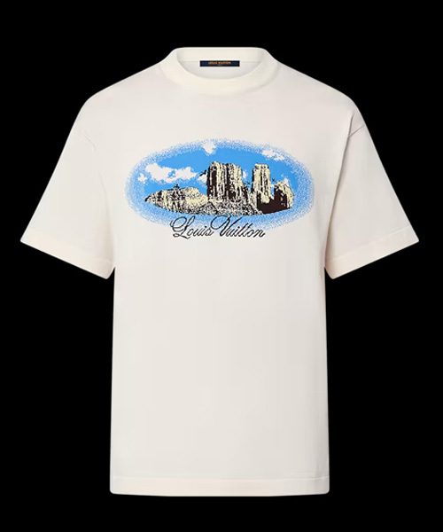 그래픽 숏 슬리브 코튼 크루넥