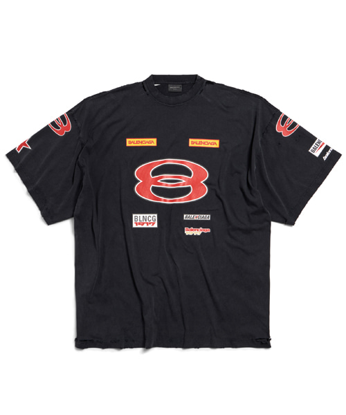 스폰서 로고 오버사이즈 티셔츠