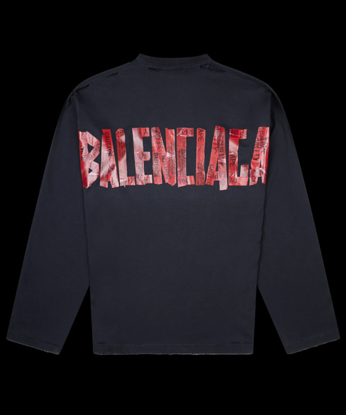 시큐리티 테이프 오버사이즈 티셔츠