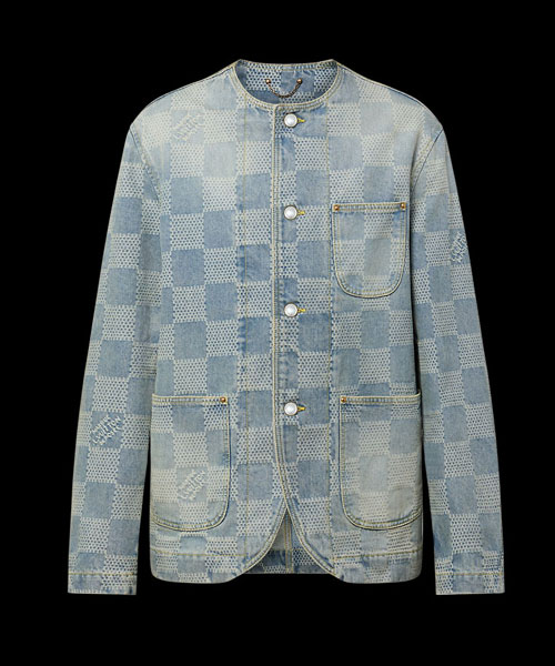 다미에 데님 재킷