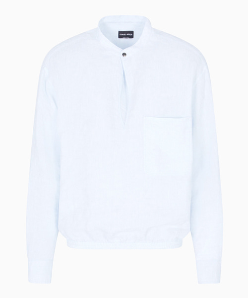 퓨어 린넨 캔버스 셔츠