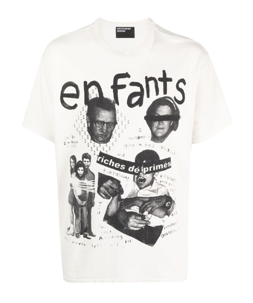 그래픽 프린트 숏 슬리브 코튼 티셔츠