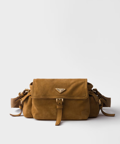 익스플로어 미디엄 스웨이드 숄더 백