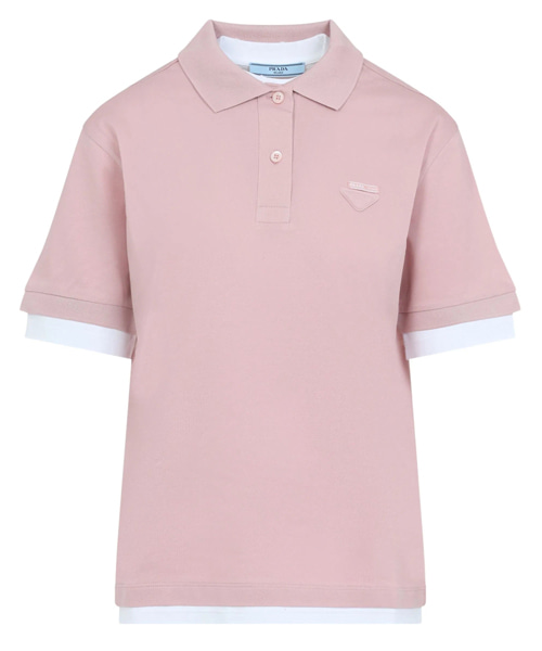 레이어드 코튼 폴로 셔츠