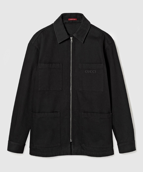 데님 지퍼 셔츠