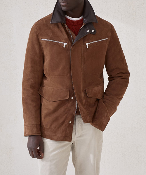 스웨이드 필드 자켓