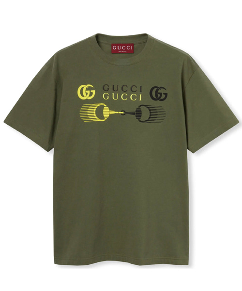 로고 프린트 코튼 티셔츠