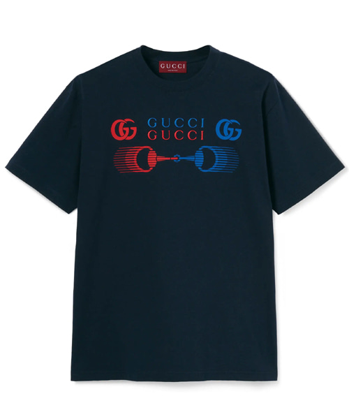 로고 프린트 코튼 티셔츠