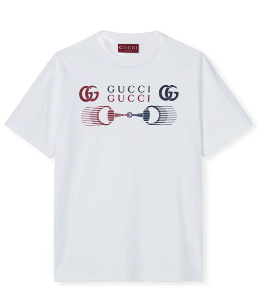 로고 프린트 코튼 티셔츠