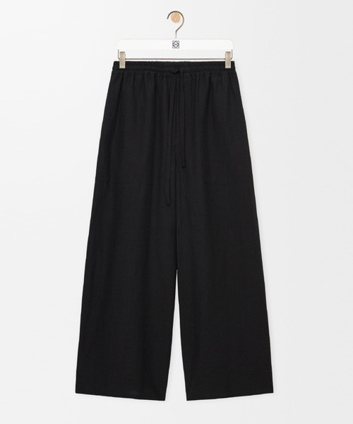 비스코스 & 리넨 크롭 팬츠