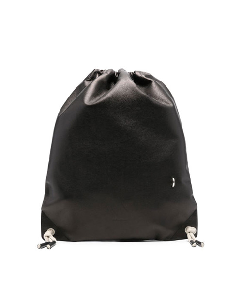 드로스트링 레더 백팩