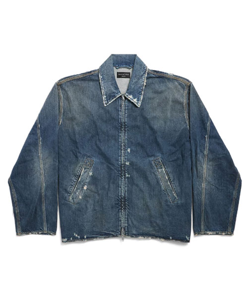 집업 데님 재킷 블루