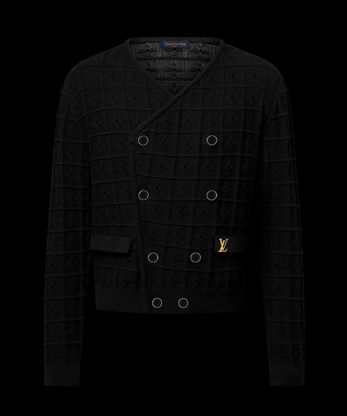 더블 브레스티드 니트 재킷