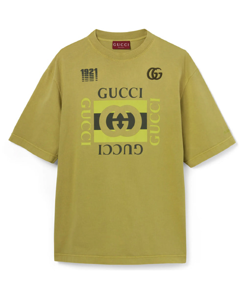 멀티로고 프린트 코튼 저지 티셔츠