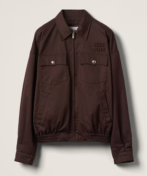 워싱 개버딘 블루종 재킷