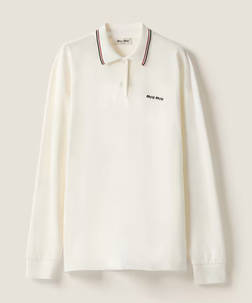 로고 자수 코튼 피케 폴로 셔츠