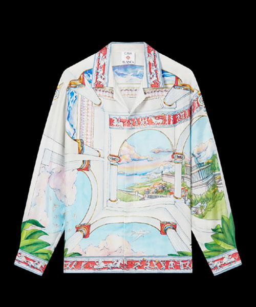 르 파사주 롱 슬리브 실크 셔츠