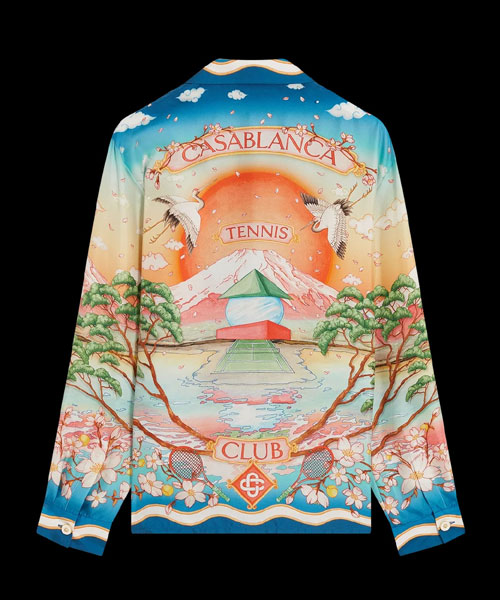 테니스 클럽 실크 롱 슬리브 셔츠