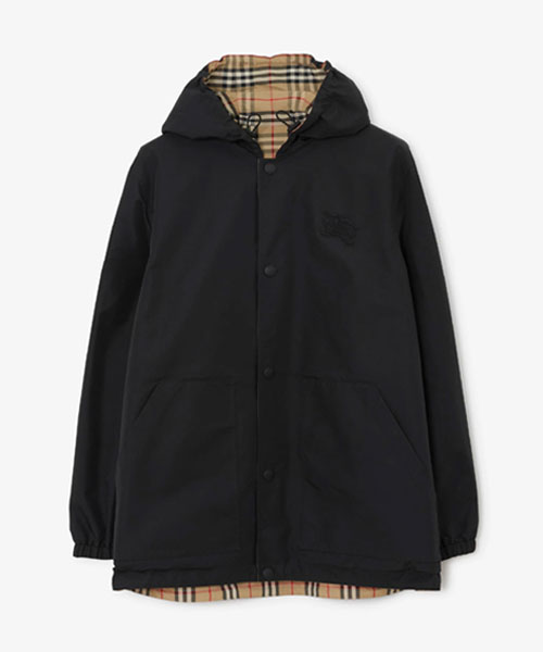 리버시블 체크 나일론 재킷