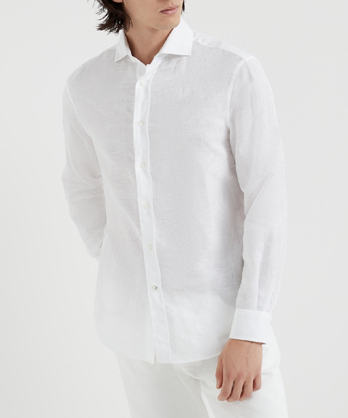 팜 자카드 린넨 코튼 이지핏 셔츠