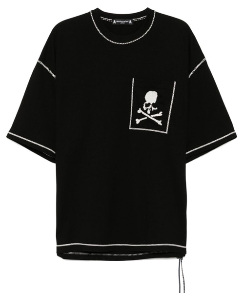 크로스 스티치 코튼 티셔츠