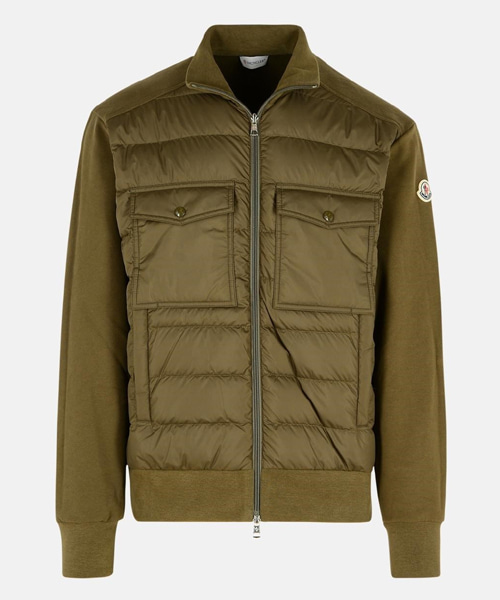 나일론 저지 패딩 가디건